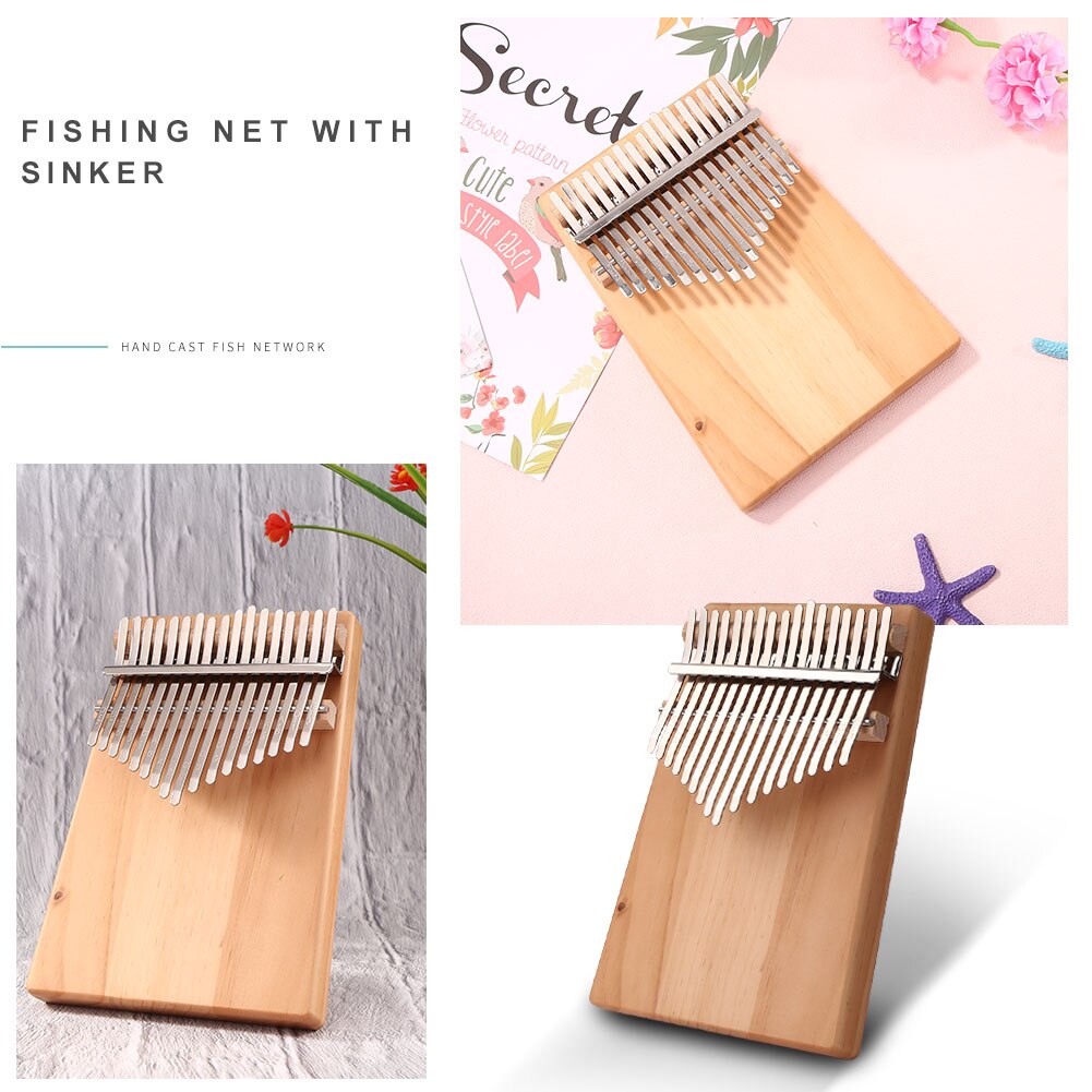 Grenen 17 Toetsen Kalimba Muziekinstrument Duim Piano Mbira W/Sticker Opbergtas Voor Muziek Liefhebbers Spelen Accessoires