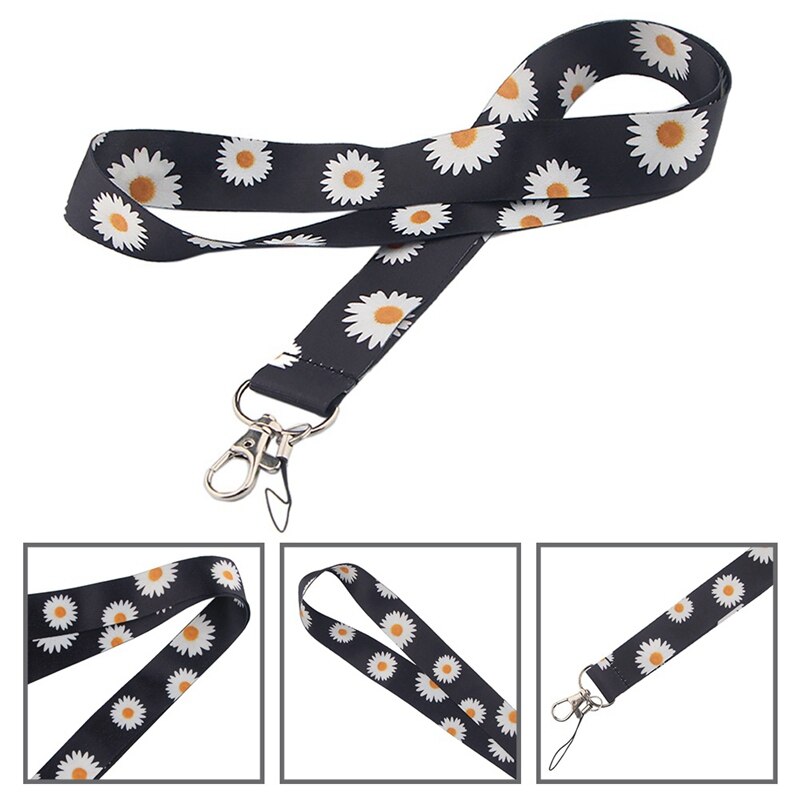 Daisy Blume Gedruckt Lanyards Für Tasten Telefon Hals Riemen Hängenden Seil Abzeichen Halter Schlüsselanhänger Lanyard Seil