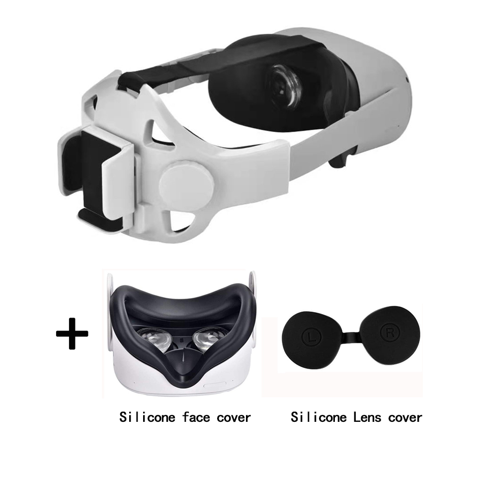 Upgraded Elite Head Strap For Oculus Quest 2 Accessories Adjustable Release Head Pressure Halo Strap With Battery Holder: 2-3 items