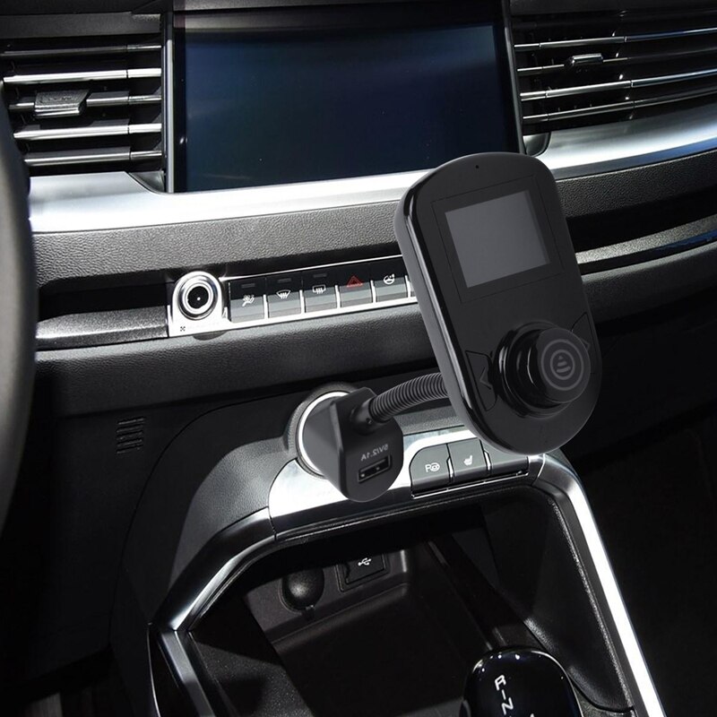 Transmisor Fm con Bluetooth para coche, coche inalámbrico transmisor Fm adaptador de Radio Kit de coche W Pantalla de 1,77 pulgadas soporta tarjeta Tf/Sd y U