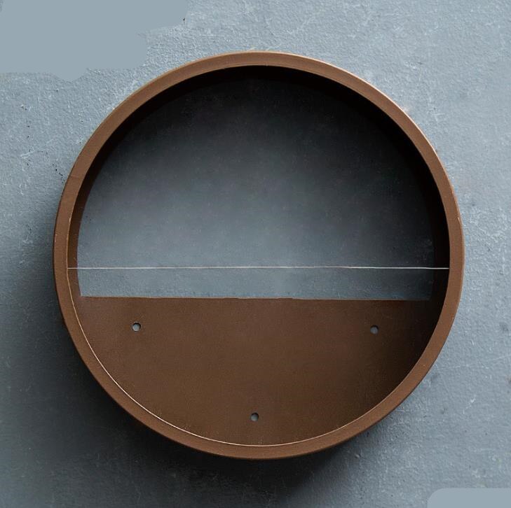 Nordisk jern + glas rund væghængende vase hjem balkon blomsterkurv stue dekoration farverig blomsterholder: Brun 25cm