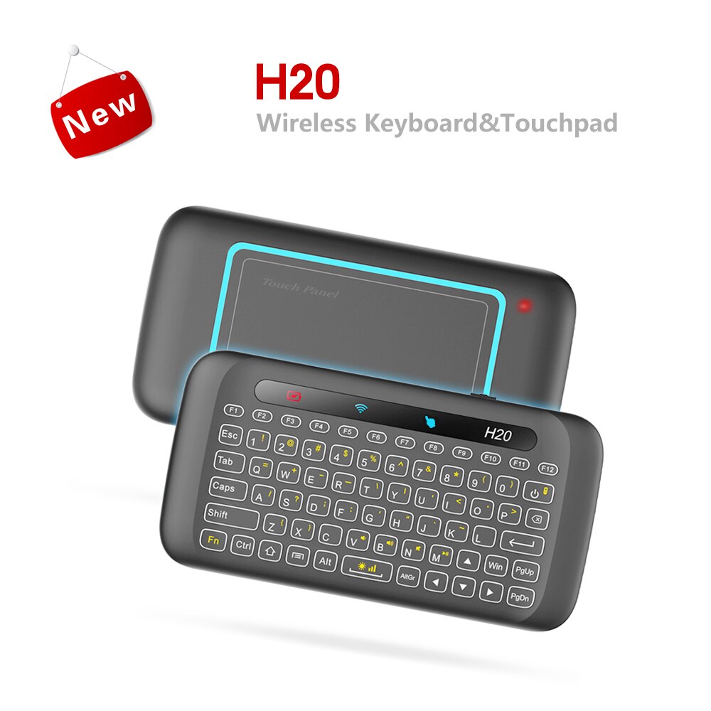 Mini tastiera Wireless 2.4G con Combo Mouse Touchpad, 7 colori regolabili la rotazione automatica del Touch Panel per PC,Android Tv Box,HTPC