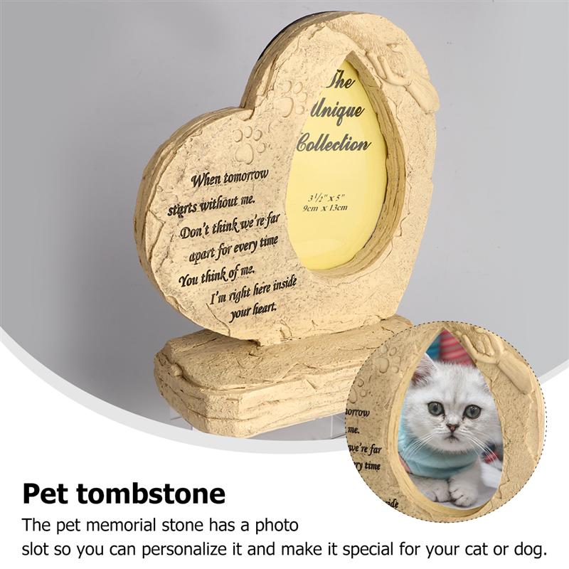 1pc gedenkstenen voor huisdieren, duurzaam fotolijstje, grafsteen voor huisdieren, grafsteen voor huisdieren, graf voor honden en katten