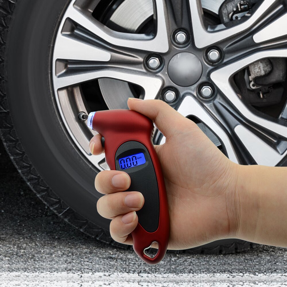 Digital Tire Pressure Gauge LCD Backlight Auto Car Motorcycle Tire Gauge Air Tire Gauge monitor Barometer