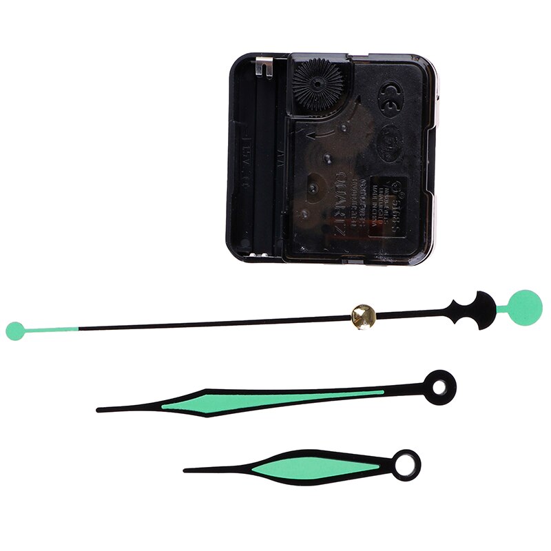 1 set eenvoudige reparatie diy gouden wijzers kwarts wandklok beweging mechanisme vervangende onderdelen kit zwarte kelder
