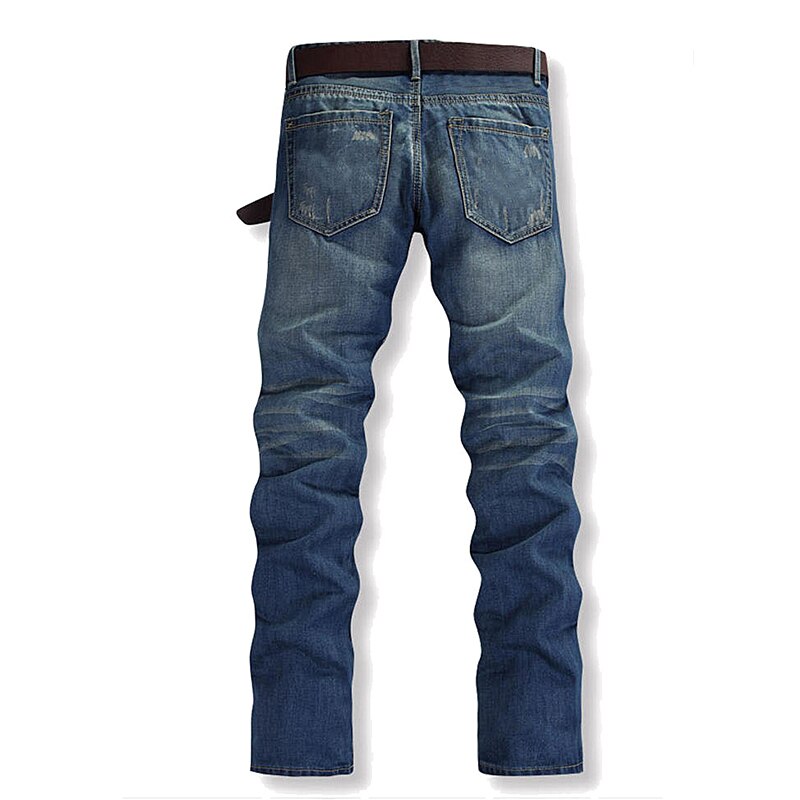 Jeans katoenen heren lange denim broek grote maat 28-42 beschadigd cool casual stretch heren jeans