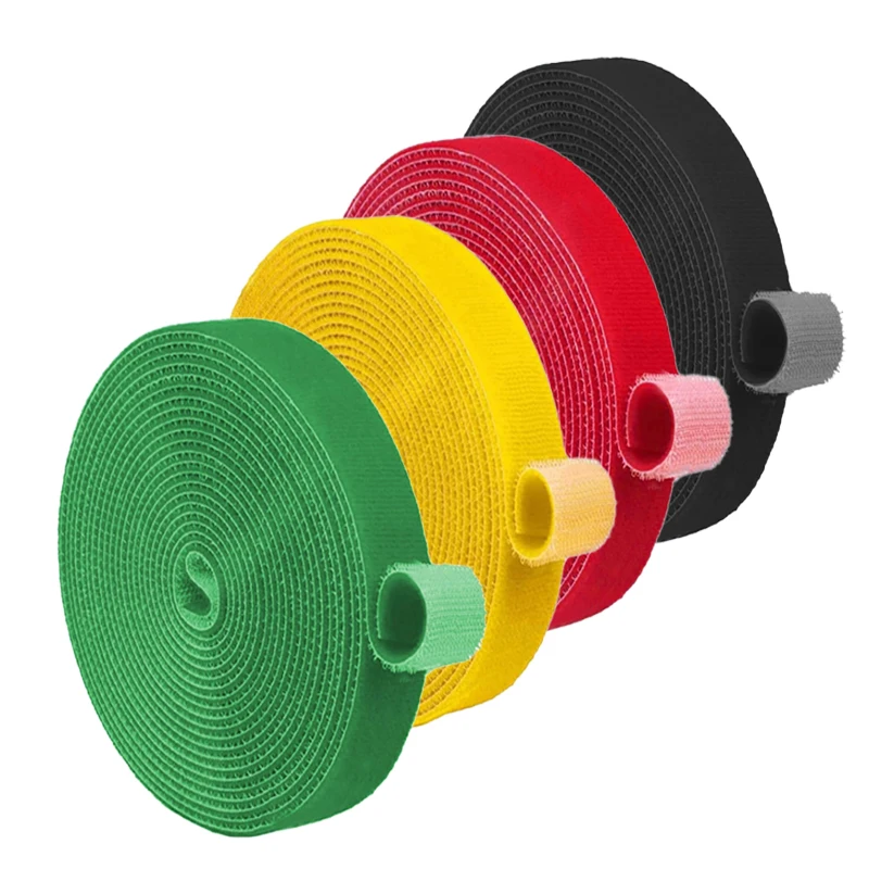 Kabelorganizer Tape Bureau Draadhaspel Kabelbinder Organisator Kleur Kabelbinders Stroomdraadlus Gratis gesneden nylon riemen Telefoonaccessoire: Paars