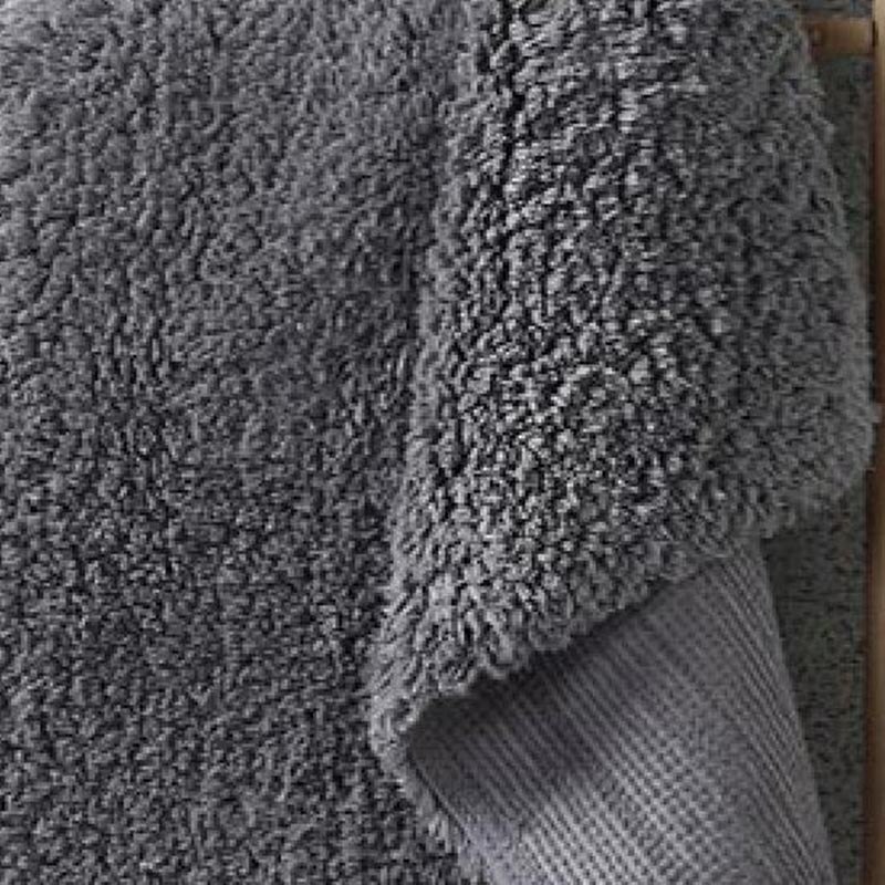 Badmat badstof katoenen voeten handdoek hotel huis verdikte badkamer tapijten en vloerkleden grijs witte deurmat antislip vloermatten: Grijs / 5080cm (800g)