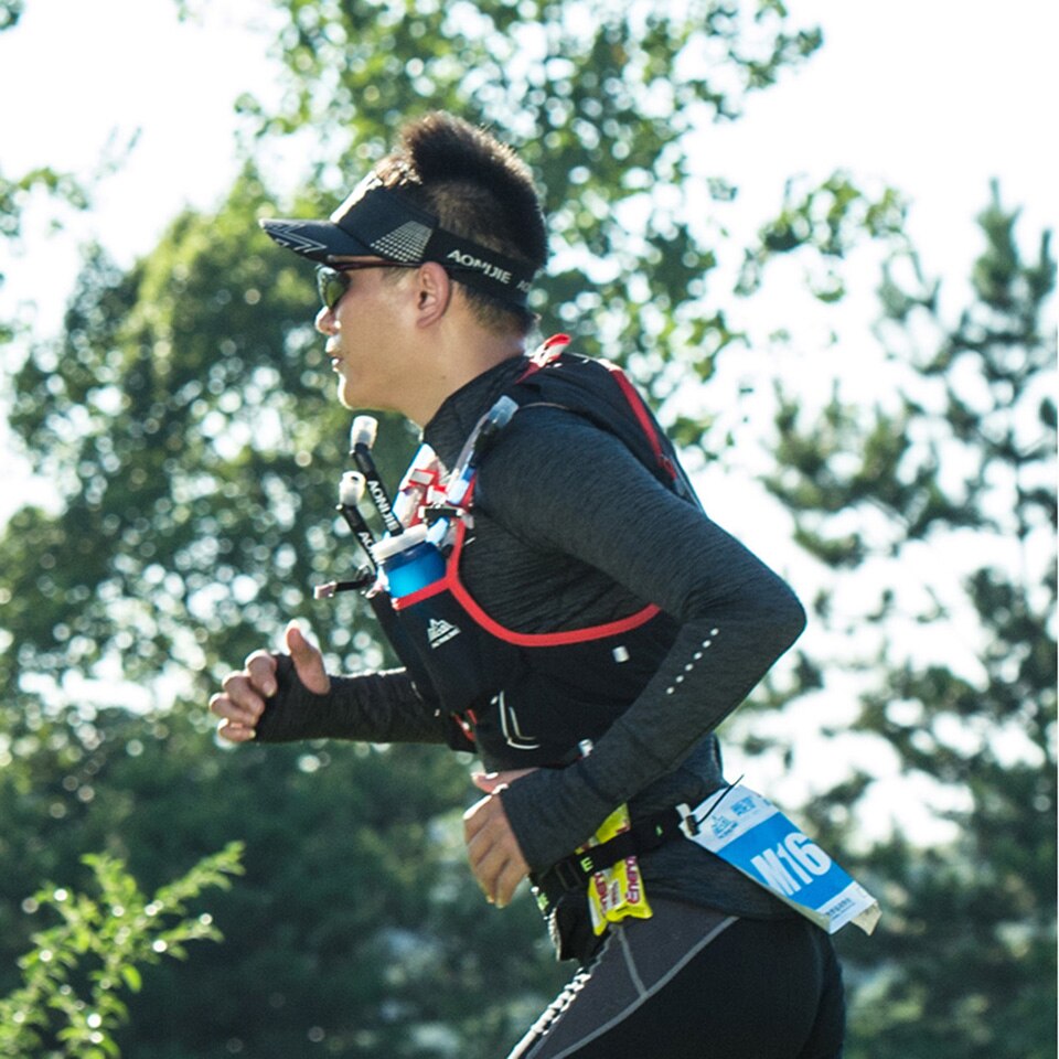AONIJIE Outdoor Unisex Hardlopen Triathlon Marathon Race Aantal Belt Met Gel Houder Lopende Riem Motor Running Bag
