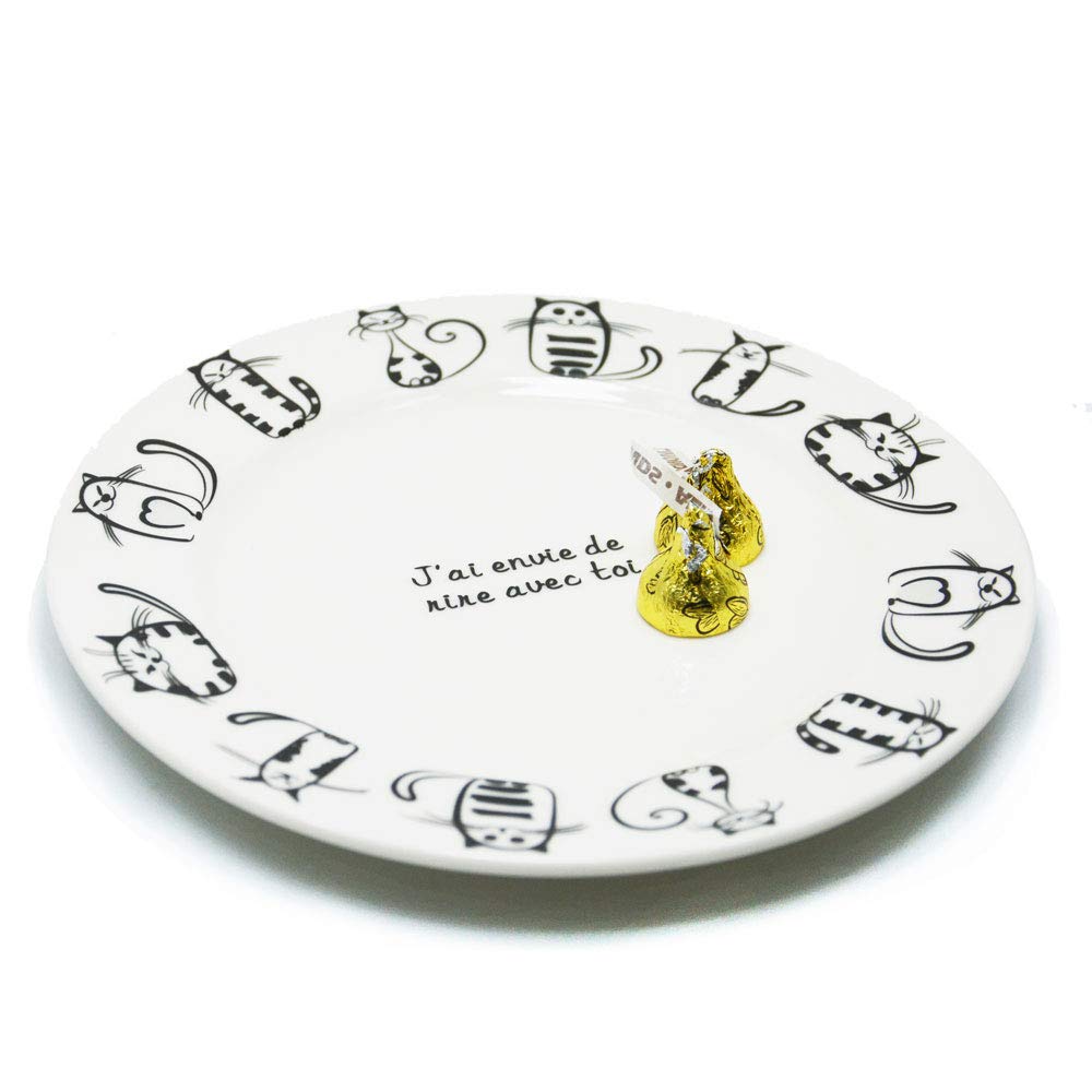 Nowy przyjazd kuchnia uroczy kreskówkowy kot talerze ceramiczne koci wzór naczynia kuchenne koty seria dekoracyjne naczynia prezenty