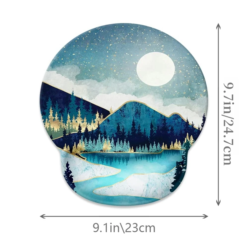 Custom Mouse Pad with Wrist Rest Support Gaming Non Slip Rubber Base Mousepad Ergonomic Mouse Wrist Rest Pad for Home Office PC