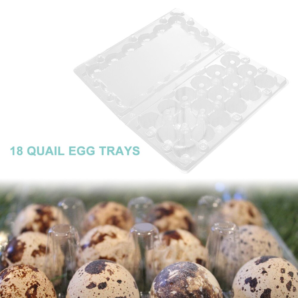 50pcs 18 Grids Quail Egg Carton Storage Container Organizer Disposable Pvc Storage Box Transparent Egg Dispenser Holder for Home