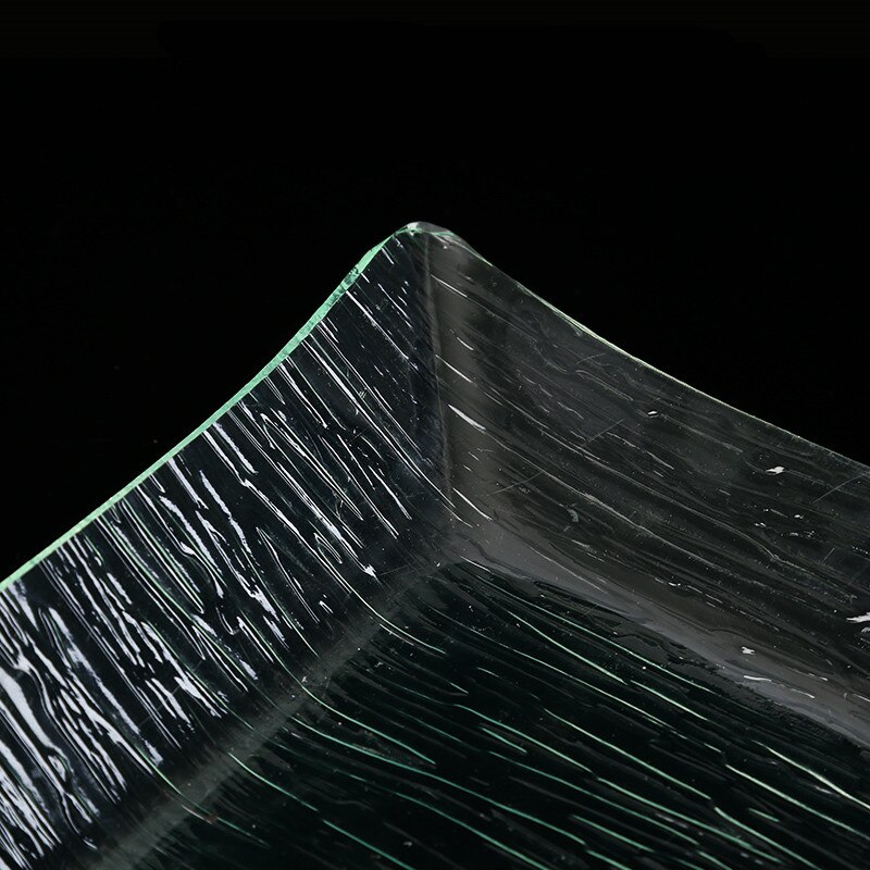 Plato acrílico rectangular transparente sashimi, bandeja de hielo crudo para pescado, plato japonés coreano para sushi, mariscos, buffet, plato para servir mantequilla