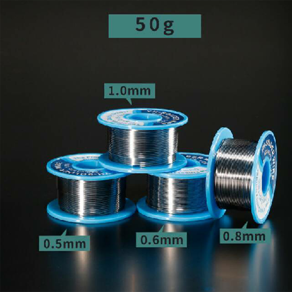 Alambre de estaño para soldadura de baja temperatura, cable de soldadura de estaño de 0,5 MM/0,6 MM/0,8 MM/1,0 MM 50g