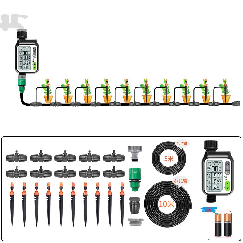 DWZ Waterproof Watering Timer with Rain Sensor Irrigation Timer Water Level Sensor Automatic Watering System Irrigation: E