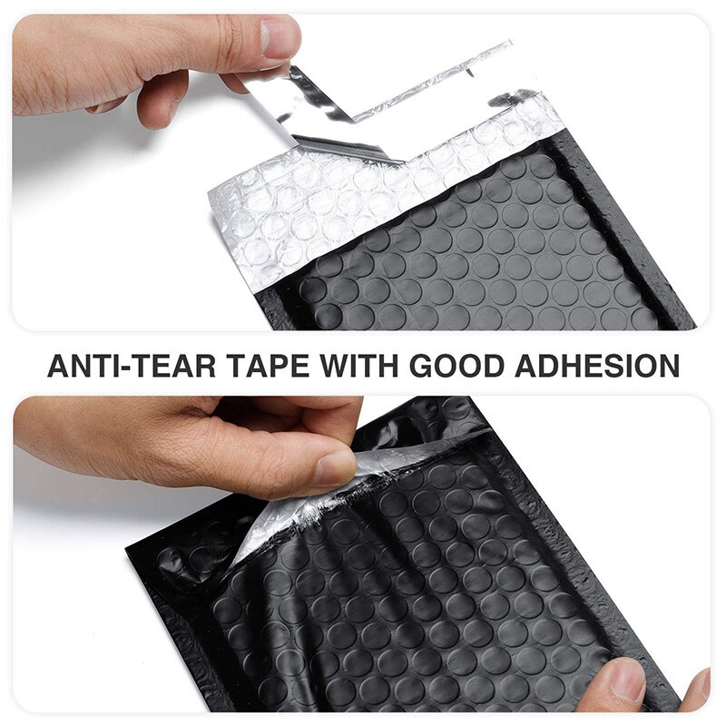 50Pc Bubble Mail Clip Papier Envelop Voering Poly Mail Zelfbenoemde Zwart Mail Mail Clip Envelop Bubble Papier mail Koerier Zak