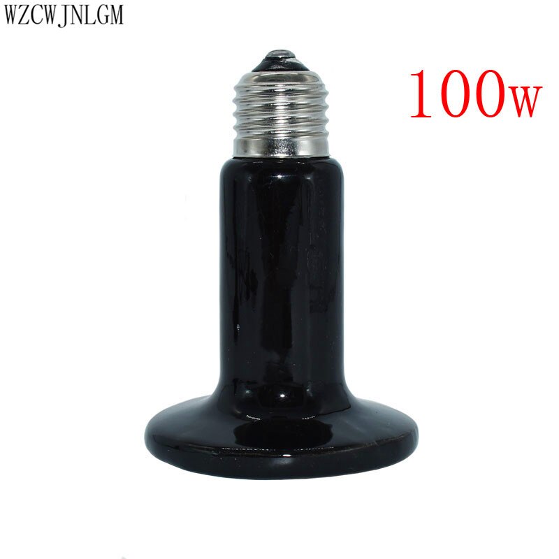 1 Uds lámpara de calefacción de cerámica pollito tortuga lagarto araña mascota lámpara de calor erizo calentador de reptiles 25 W-200 W suministros para aves de corral: 100w