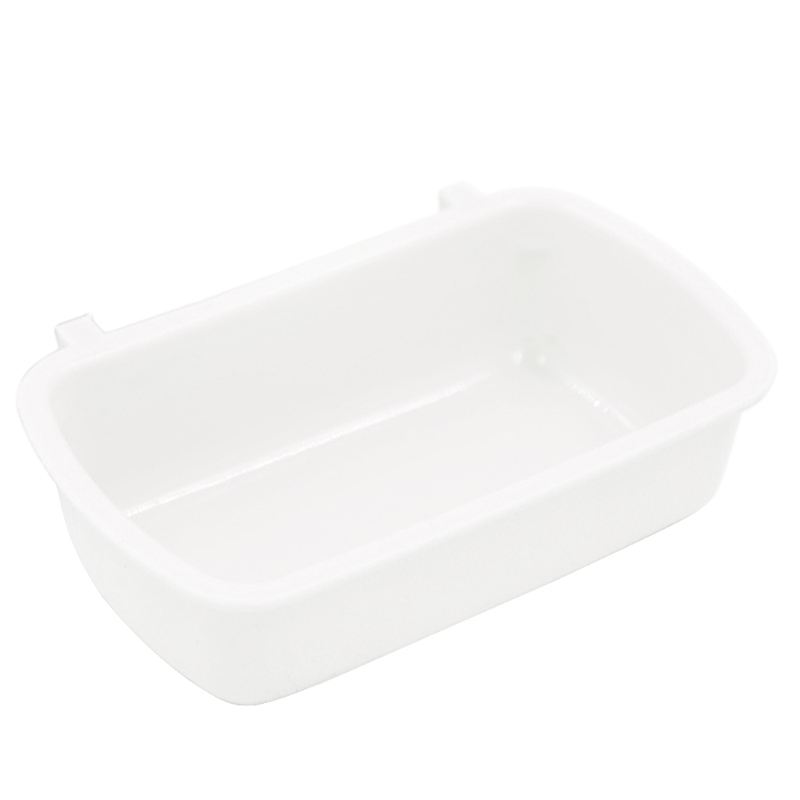 Cuenco pequeño para comedero para mascotas, jaula para hámster, cuenco colgante con gancho, dispositivo para beber agua para pájaros, Paloma, ardilla, Plas: Gris claro