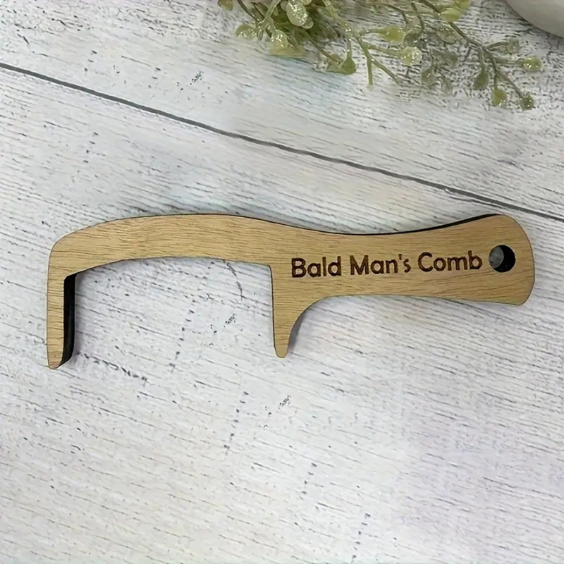 Escova pente para homem careca, escova pentear sem dentes para homem careca