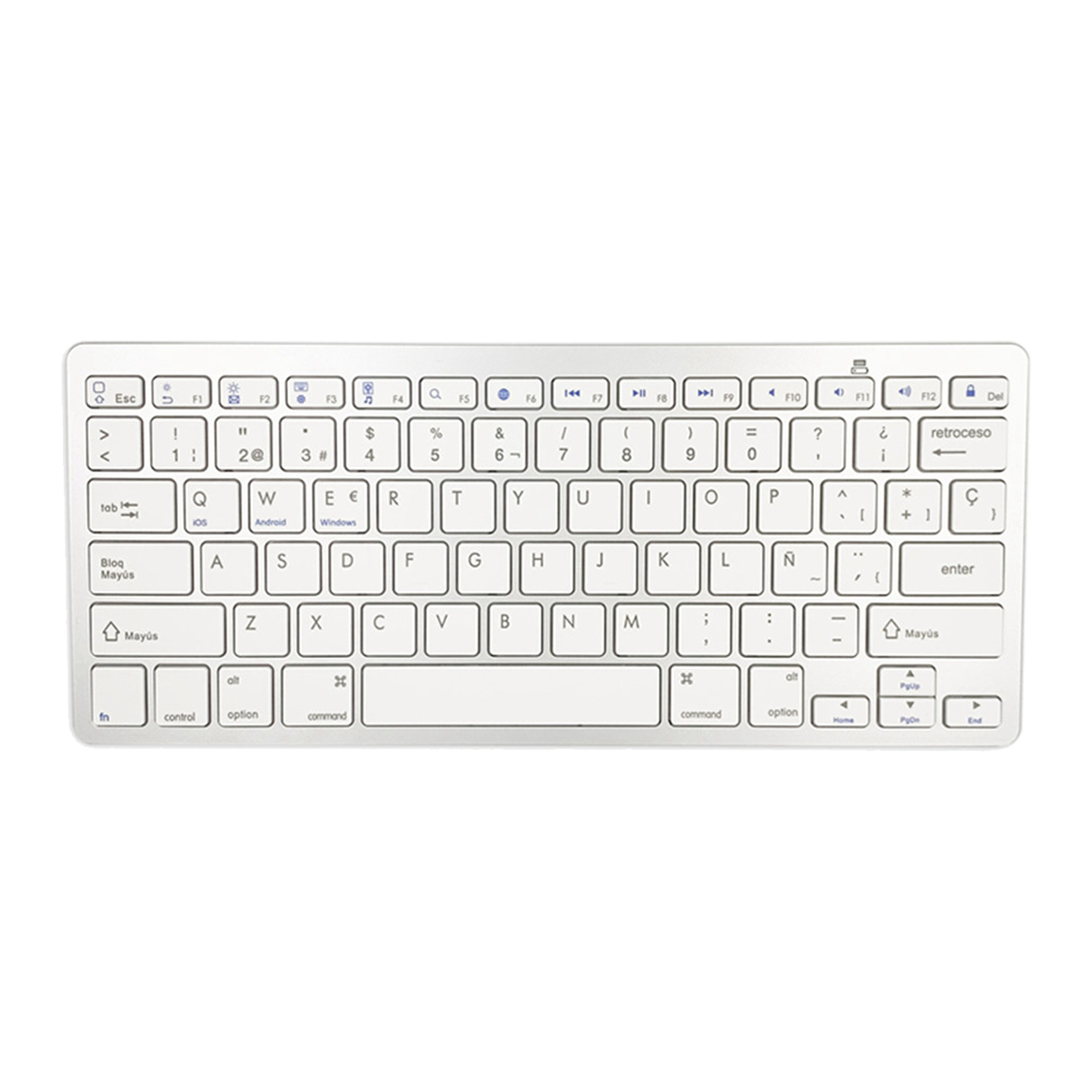 Wireless Portuguese Keyboard 78-key Bluetooth Floating Button Cable-Free