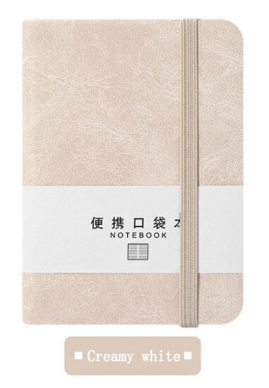 A6/A7 Pocket Notebook Portable diary Notepad Journals notebook agenda 2022 planner записная книжка office school supplies: Creamy white / A6