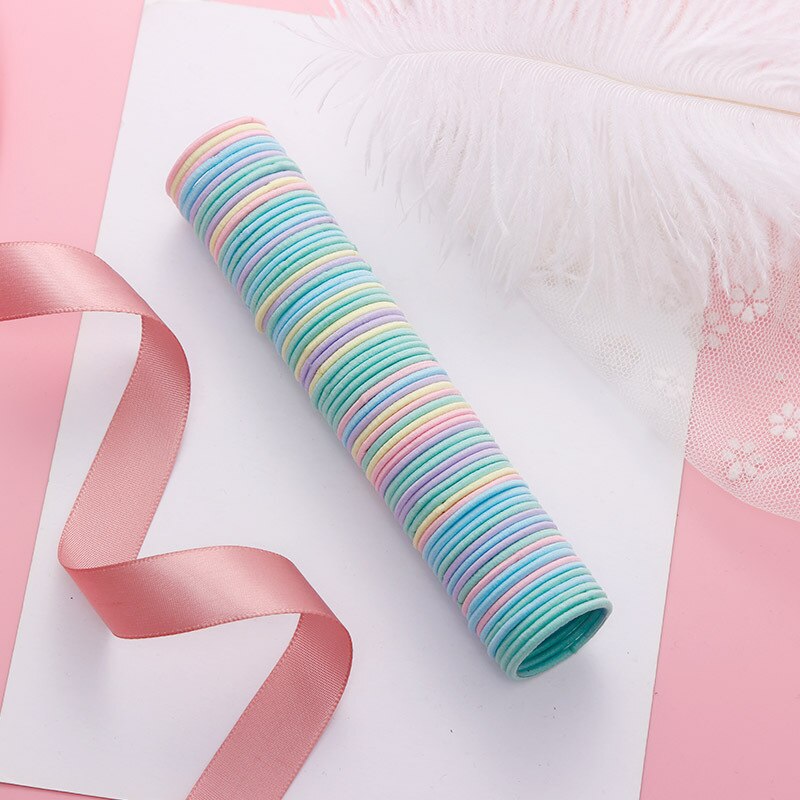 LEDAO 50 unids/paquete de bonitas bandas de goma elásticas para niños, bandas para el pelo de 3cm de colores para niñas, accesorios para el pelo para accesorio para el pelo: 13