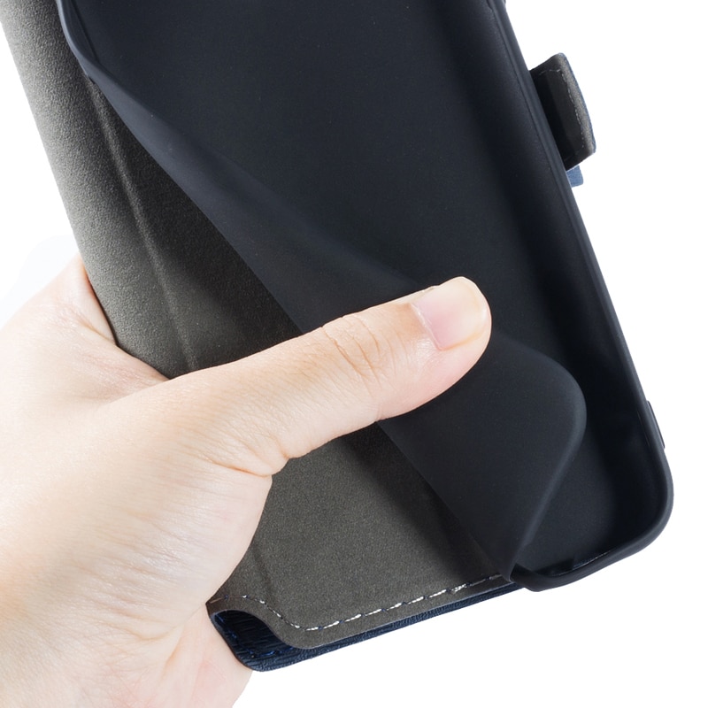 Pu leren telefoonhoesje voor huawei  y6p flipcase voor huawei  y6p kijkvenster boekhoes zachte tpu siliconen achterkant
