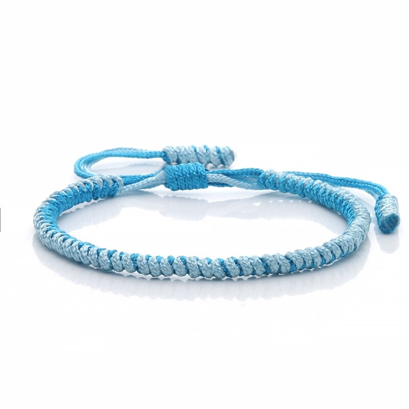 Tibetan Buddhist Adjustable Handmade Braided Bracelets & Bangles Original Knots Lucky Rope Charm Bracelet For Women Men Jewelry: style 12