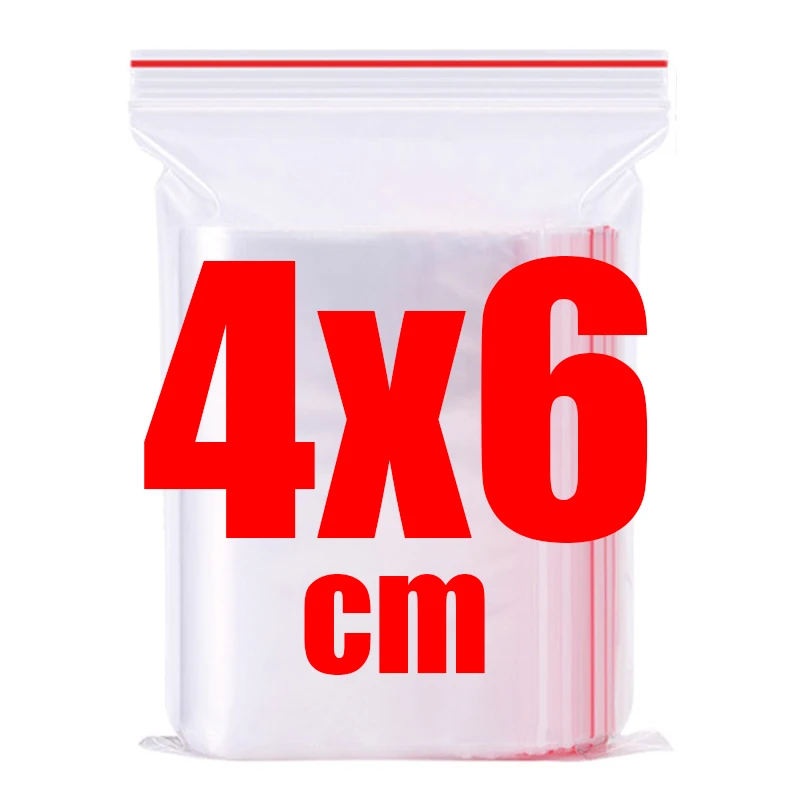 Self Sealing Clear Plastic Poly Bag Resealable Zip Bags Food Storage Pill Jewelry Package Reclosable Vacuum Fresh Sack: M / black