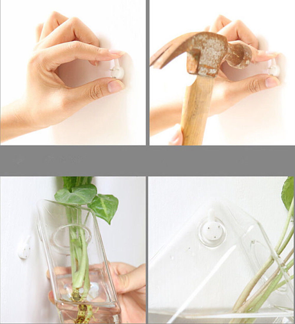 Maceta colgante de pared de cristal triangular transparente para plantas, jardinera de terrarios, soporte para flores, jarrón, decoración de interior para el hogar