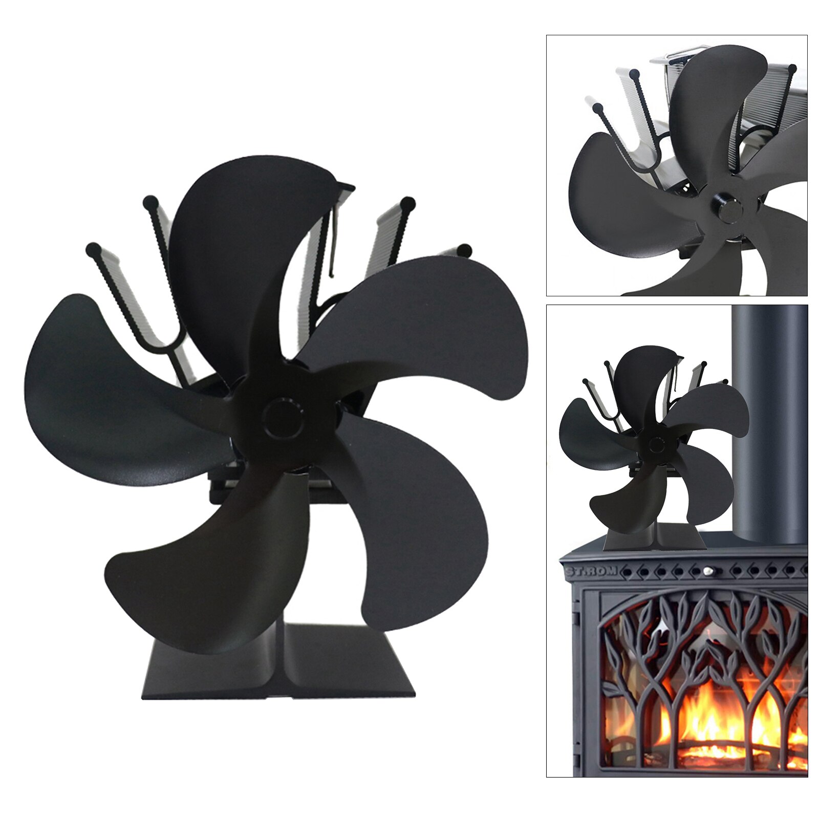 Effective Circulation Stove Fan for Wood Stove/Fireplace/Gas/Pellets/Wood