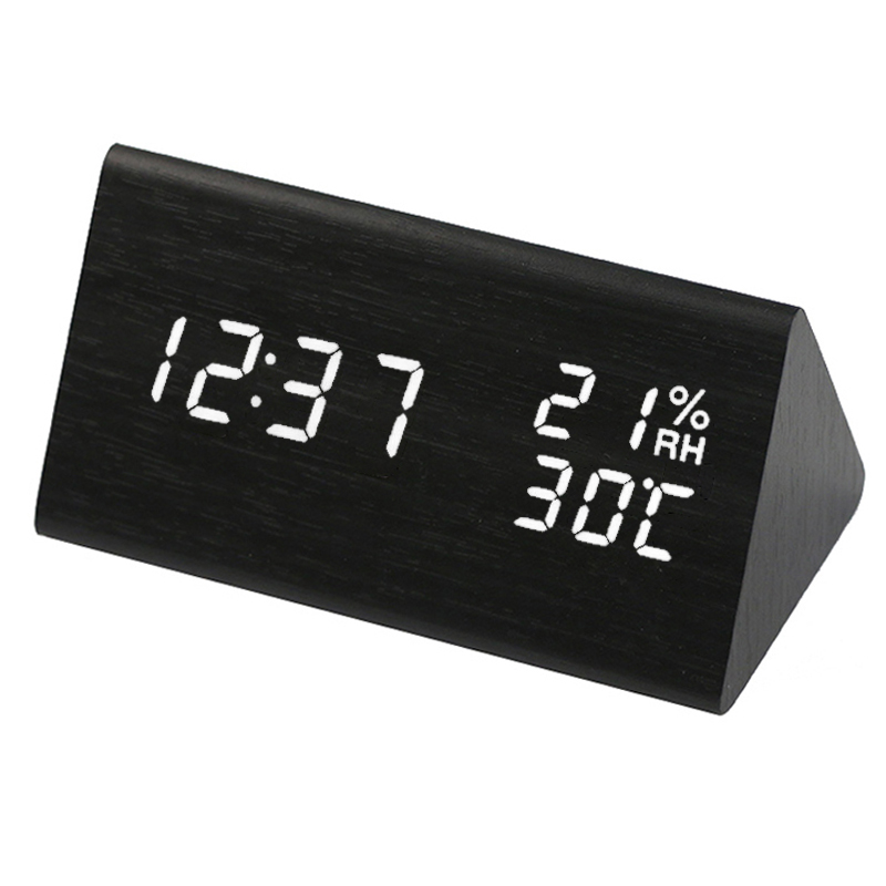 Temperature Display LED Digital Alarm Clock Home Desktop Clock Table Electronic Desktop Clocks USB Wake Up Clock For Snooze Home: 01
