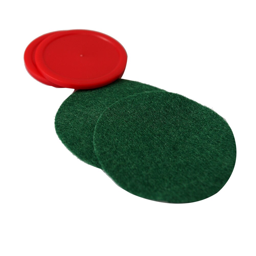 Mini air hockey 65mm goalies 50mm pucks felt pusher set cn selger