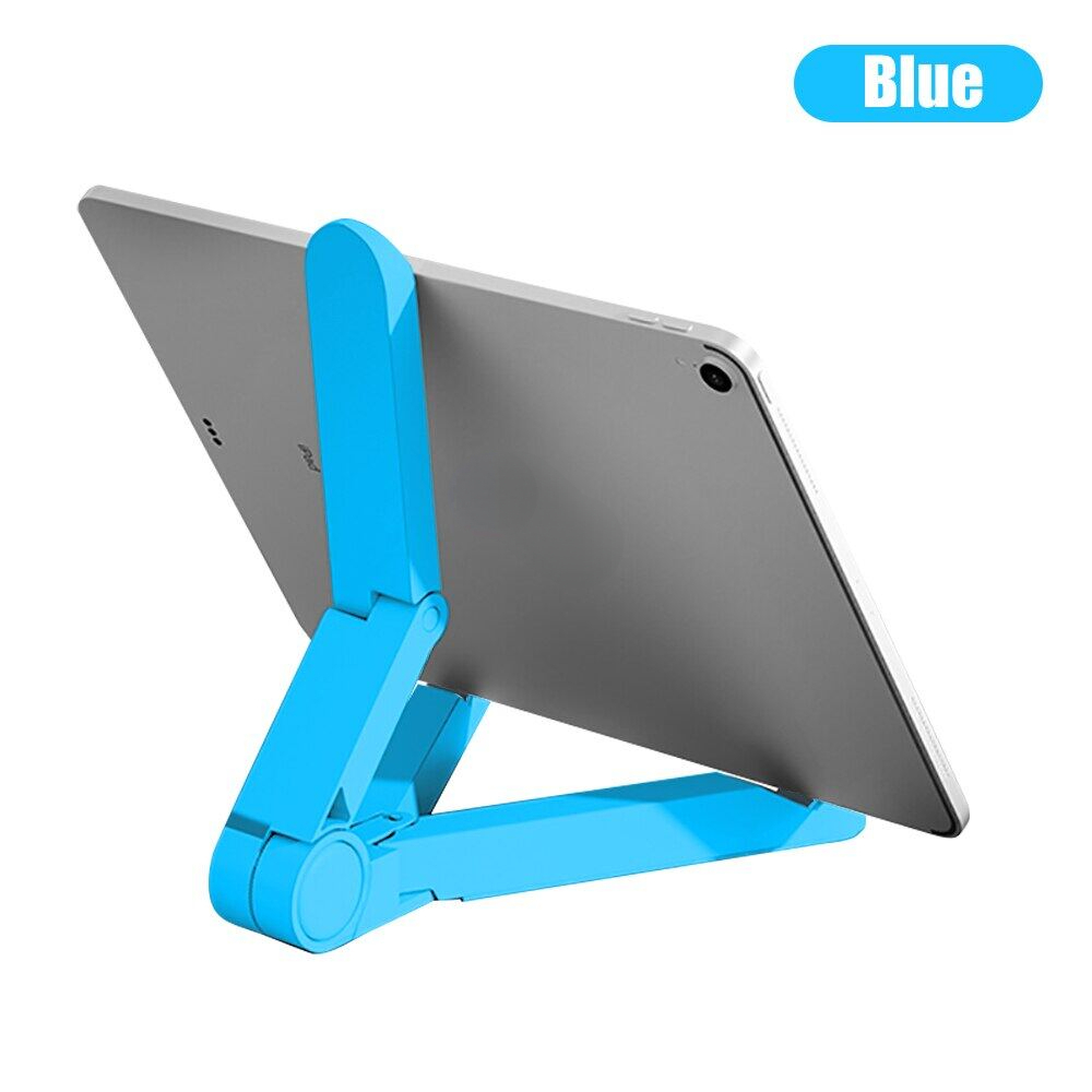 TBTIC Przenośny składany stojak kompatybilny z tabletami 4′′-11′′ Plastikowy uchwyt na biurko do telefonu IPhone Samsung IPad Stojak na telefon: Błękitny