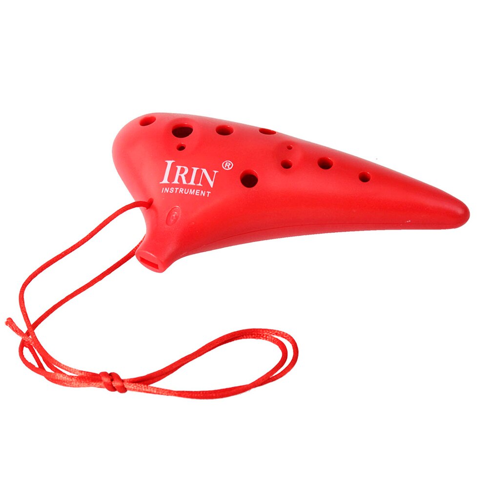 12 Gaten C Ocarina Muziekinstrument Met Opbergtas Abs Materiaal Ocarina Klassieke Ocarina Alto C Abs Ocarina Voor Beginner: Rood