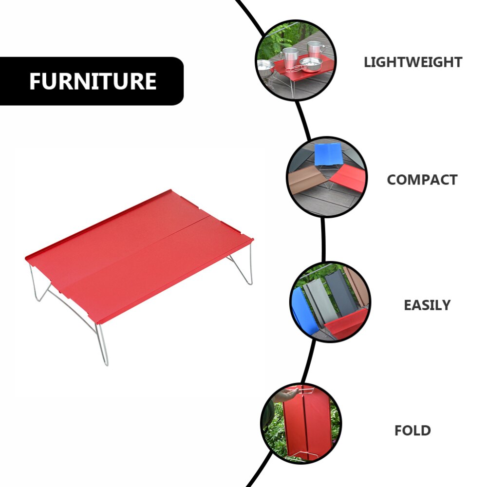 Escritorio para exteriores, mesa súper ligera, mesa plegable de aluminio, mesa portátil para comer