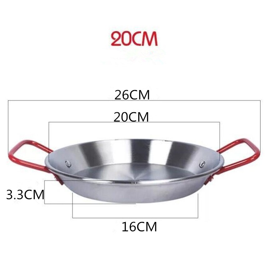 1 stuk spaanse paella pan roestvrij staal koreaanse gefrituurde kipschotel zeevruchtenschotel kaaskoker pot