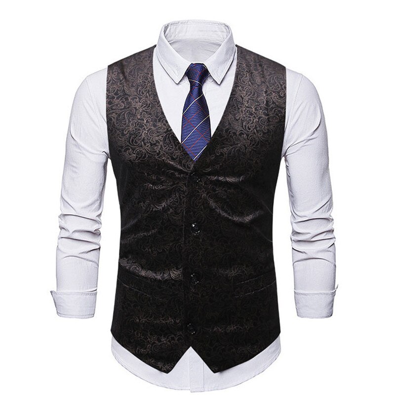 Männer Paisley Samt Anzug Weste Formale Geschäft Weste Kleid Weste Weste Männer schlank passen Hochzeit Rauchen Westen männlichen Gilet