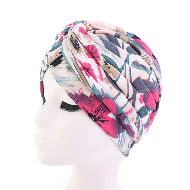 Modale Afdrukken Twist Hoofdband Tulband Caps India Afrikaanse Wraps Hoofddeksels Tulbanden Voor Vrouwen Islamitische Underscarf Motorkap Chemo Hoed: 15