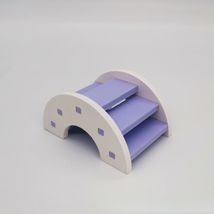 Escalera para hámster, puente de arcoíris, juguetes para mascotas, puente de plástico, juguetes colgantes, accesorios para jaulas de animales pequeños, producto bonito para para mascotas: plum