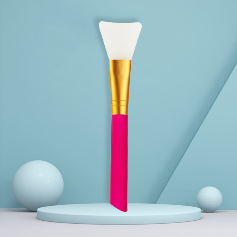 Silicone Mask Brush for DIY Facial Mask Mud Application: Burgundy