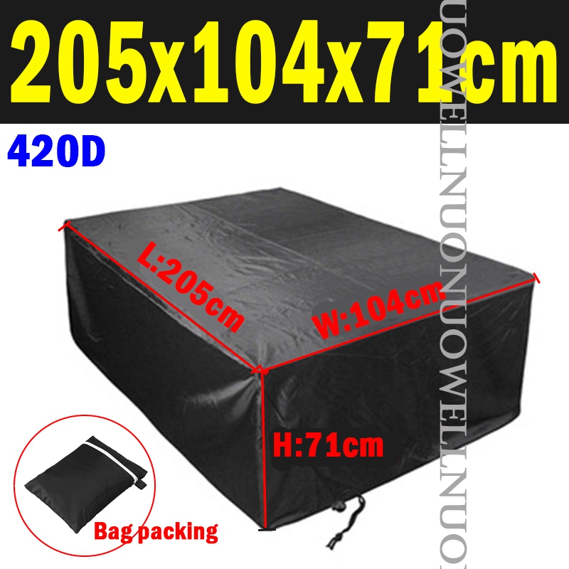 420D Oxford Fabric Furniture Covers Anti-UV Outdoor Sofa Table Chair Dust Proof Cover Garden Patio Waterproof Furniture Cover: Pear