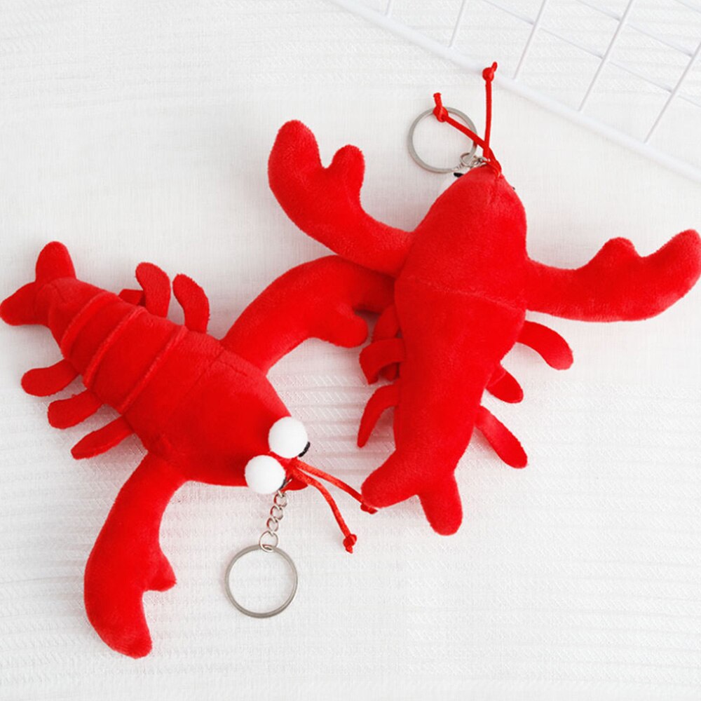 Sac d'école sac à dos accessoires étudiants porte-clés Pendan drôle en peluche PP Contton jouets émulationnels écrevisse