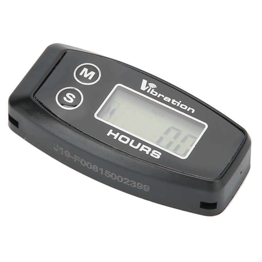 Runleader digitale LCD uur toerenteller met alligator clip, achtergrondverlichting display, batterij vervangbaar voor tuin tractor generator compressor motorfiets ATV buitenboordmotor