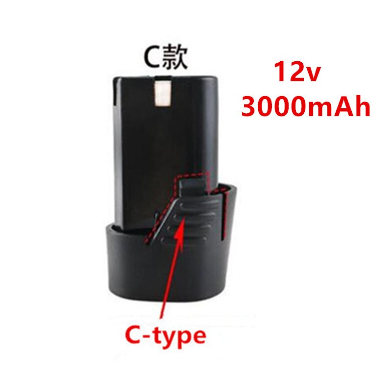 25v 21v 16.8v 12v 18650 lithium li-ion batteri til trådløs skruetrækker elektrisk boremaskine batteri værktøj oplader batteri 3.7v: 12v 3000 mah c