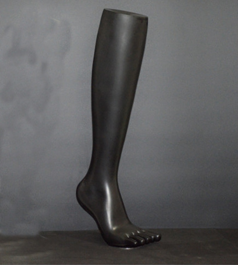 1 Pc Female Mannequin Feet Plastic Stand Mid Silk Socks Dummy Part Leg Five Open Toes Foot Black Color