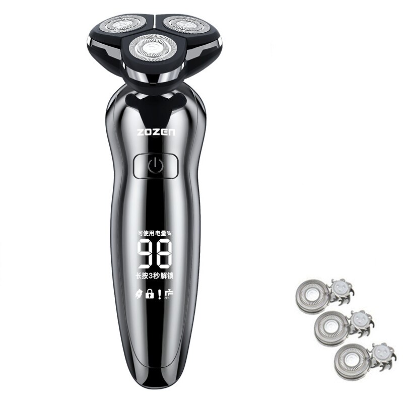 Digital Display Electric Shaver for Men Wet and Dry USB 2-Hour Fast Charging Beard Trimmer Shaving Machine Electric Razor: 5W ZN8508 -B