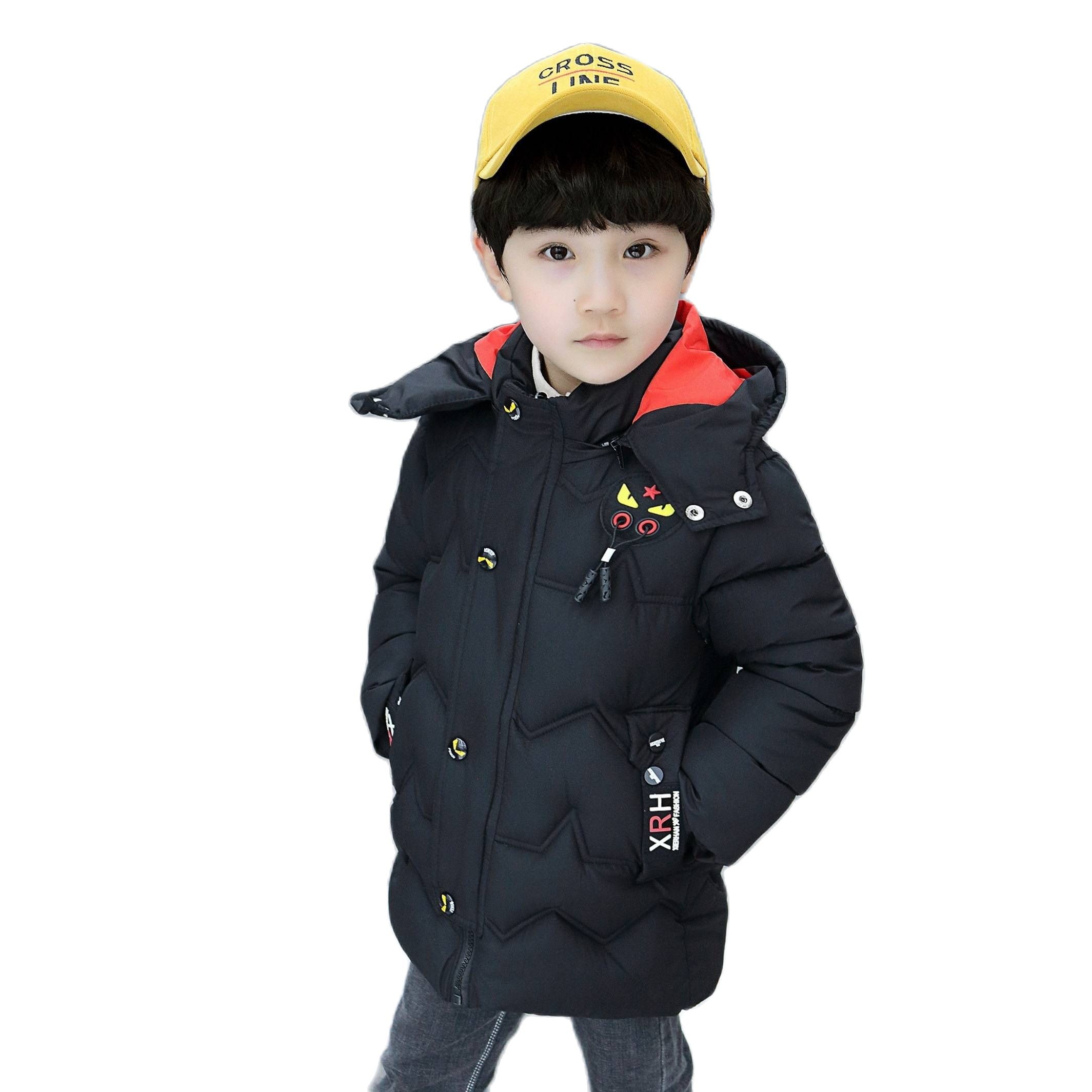 Veste d'hiver en Polyester pour garçon, manteau d'extérieur épais à la , à capuche, Slim, nouvelle Version coréenne,