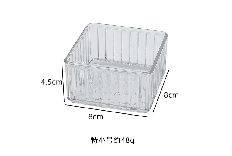 Unlimited Desk Drawer Organizers Set Plastic Bathroom Storage Makeup Organizer Transparent Clear Storage Box Bins: WHITE