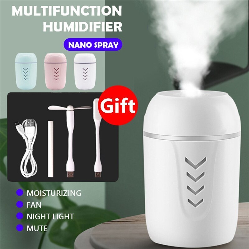Ultrasonic Aromatherapy Diffuser Quiet Humidifier Air For Home USB Fogger Mist Maker With LED Night Lamp Ultrasonic Mist Maker